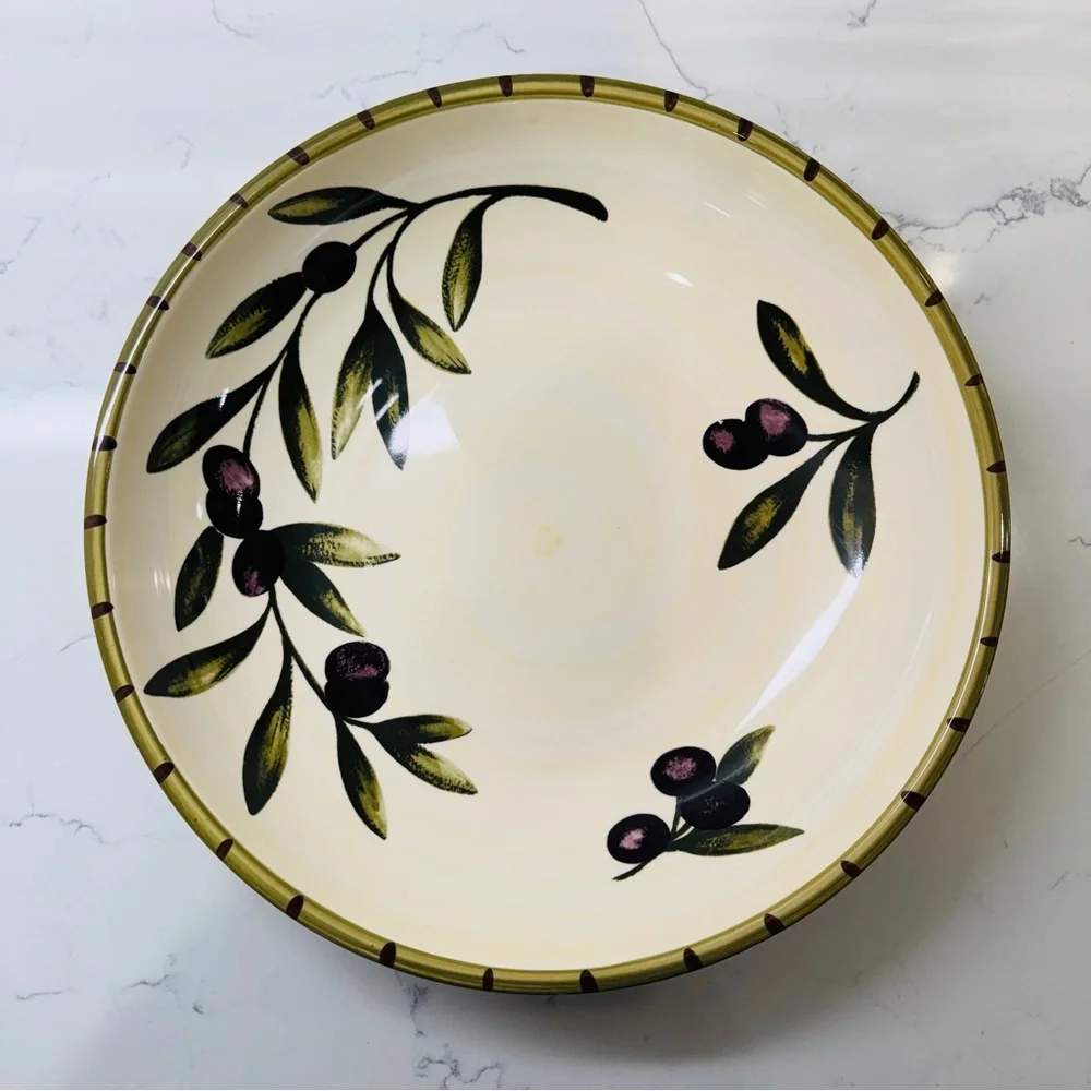 Williams Sonoma Liguria Olive Pasta Serving Bowl 13
